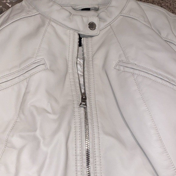 GUESS  Stone Faux Leather‎ Racer Jacket Large - Picture 6 of 14